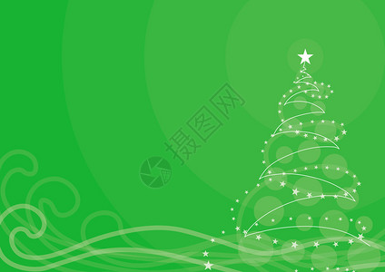圣诞节背景一棵圣诞树的剪影矢量插图背景图片