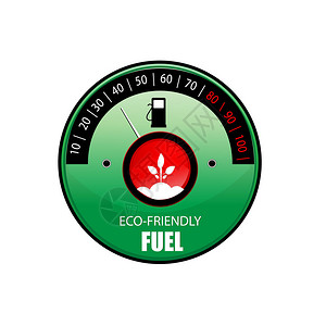 生态燃料图标说明在白色背景上孤立背景图片