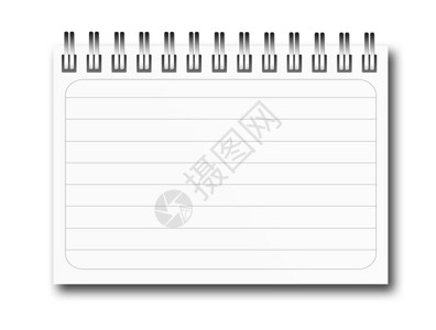 白环笔记本有线条空准备插入文本或设图片