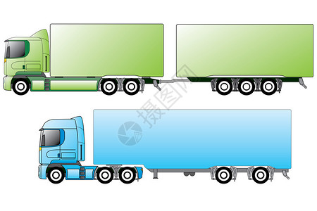 带有不同拖车的欧洲卡车图片