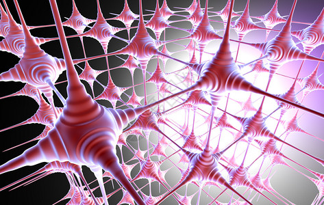 大脑神经连接的3d图像概念图片