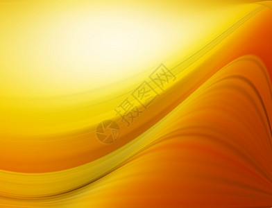 黄色和橙色的动态波在黄色背图片