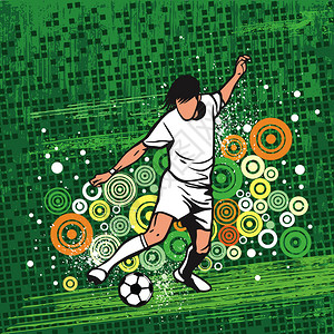 抽象足球运动员插图图片