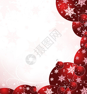 圣诞白色矢量背景与球和雪花背景图片
