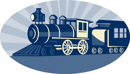 蒙内铁路说明在奥瓦尔内设置的蒸汽列车插画