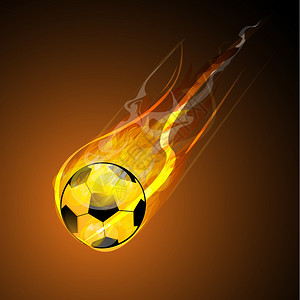 用火烧足球的插图图片