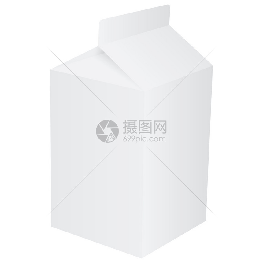 牛奶或果汁的白纸盒图片
