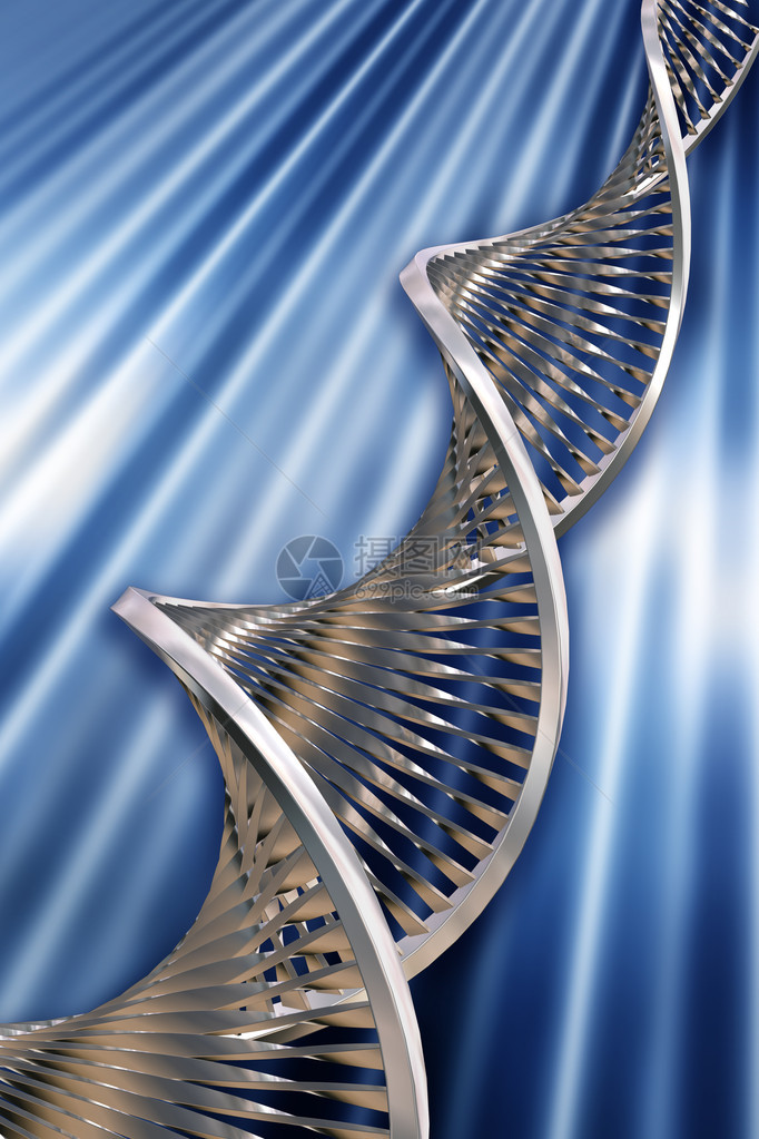 DNA链的3D渲染图片