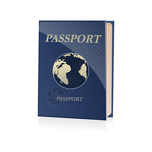 白色背景上的护照图标背景图片