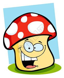 帕尔瓦蒂快乐蘑菇微笑插画