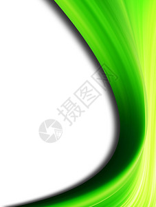 白色背景上的绿色动态波背景图片