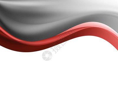 白色背景上的灰色和红色波浪图片