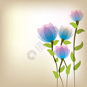 以蜜蜂背景上的蓝花为蓝花的图片