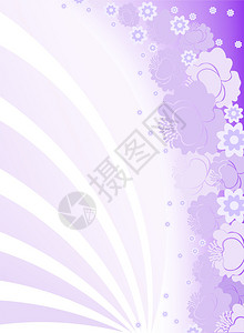 带花和弧线的垂直紫色背景背景图片