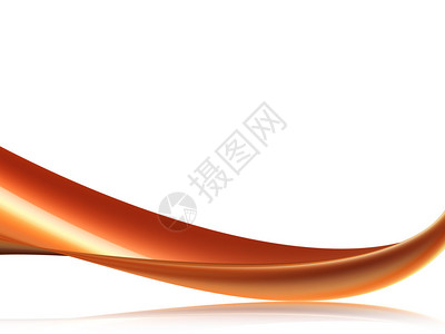 白色背景上的橙色动态波背景图片