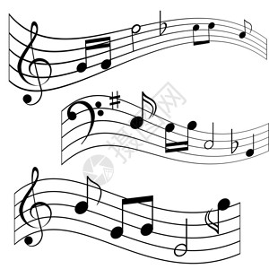 卢萨诺乐谱上的音符插画