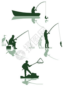 卡兰巴克渔业和鱼类插画