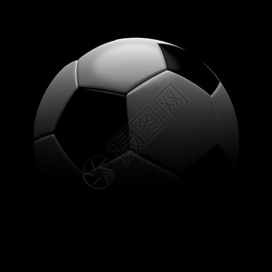 足球在黑色背景上的足球图片