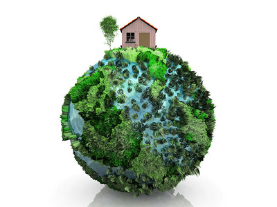 星球上的小房子图片