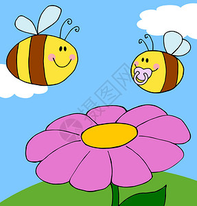 蜜蜂妈飞翔与宝图片
