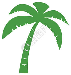 绿色棕榈树剪影图片