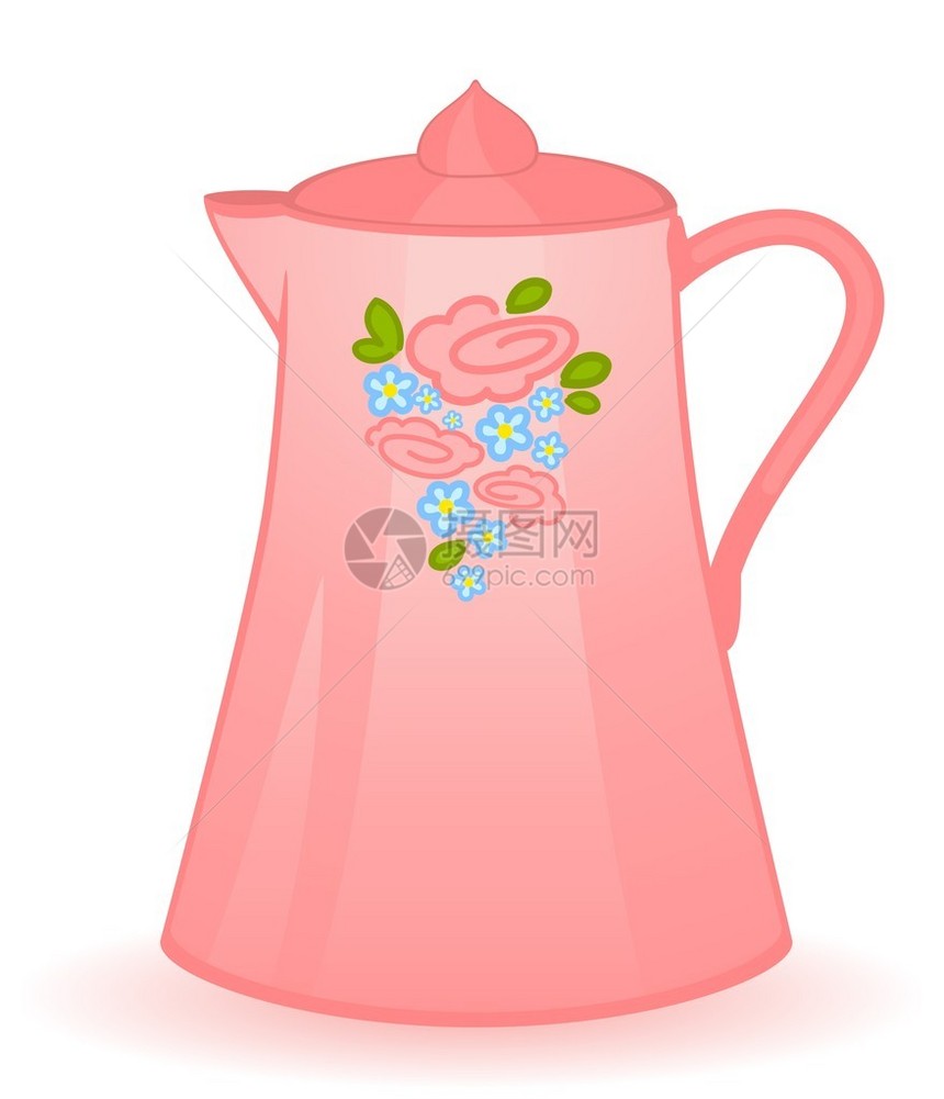 矢量粉红色美丽的茶图片