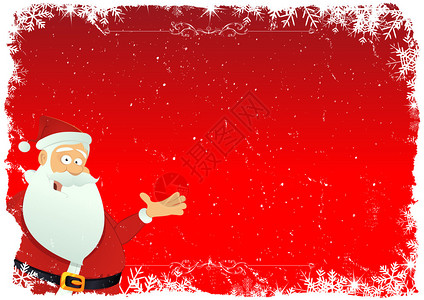 漫画圣诞节贺卡背景的插图图片