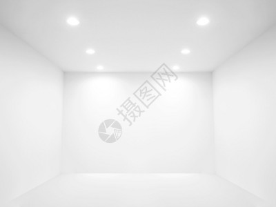 萨拉巴空房间里的聚光灯和空白墙设计图片
