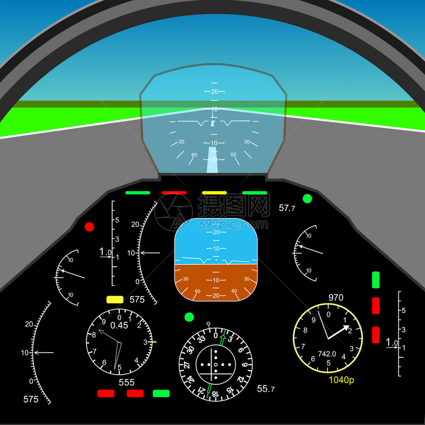 在飞机驾驶舱图片
