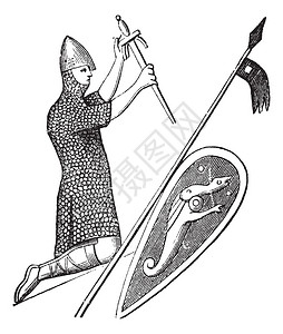英国保存的征服者威廉国王封印古老的雕刻图画工业百科全书E图片