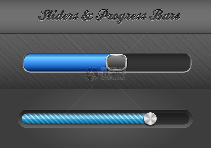 网络设计要素滑动栏EPS图片