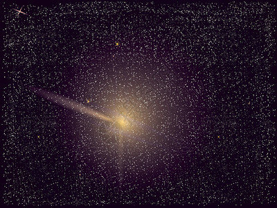 与星和彗星的抽象夜空背景图片