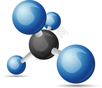 碳素CH4甲烷分子设计图片