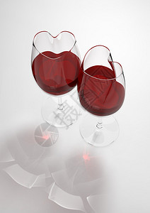 修表师装满爱毒的心形红酒杯爱情人节日系列3插画