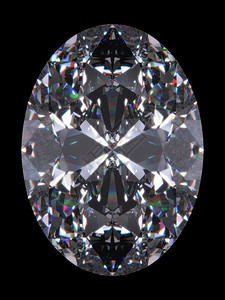 钻石奥瓦尔切割钻石系列孤立的3图片