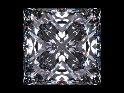 钻石公主切割钻石系列孤立的3图片