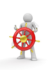 宝马3系快乐的船长驾驶方向盘3个在白色背景字符系插画
