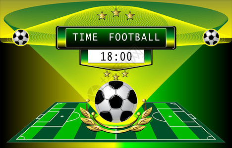 宣传时间足球比赛或足球锦标赛的广背景图片