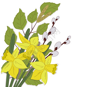 鲜花复活节背景图片