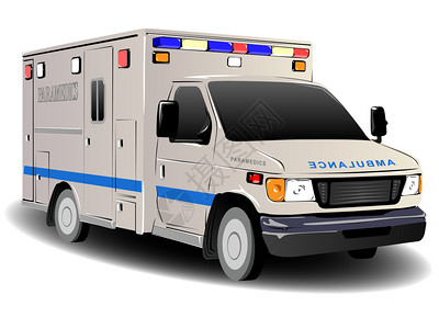 关于白色的现代紧急服务救急插画