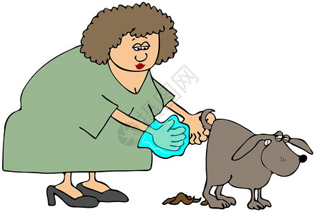 佩罗这个插图描述了一位妇女拿着塑料袋在插画