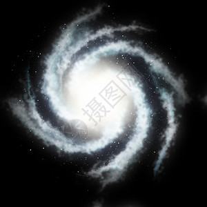 神秘的螺旋星系和黑色的星空图片
