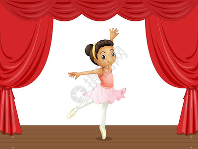Ballerina在舞台上图片