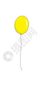 黄色气球的插图图片