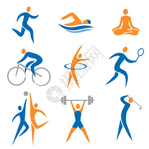 一组运动健身图背景图片