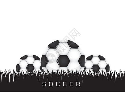 黑色和白色足球背景背景图片