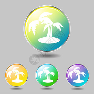 旅行社或网站的棕榈树图标图片