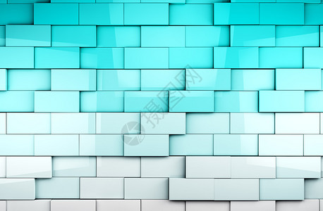 蓝色调的马赛克瓷砖背景图片