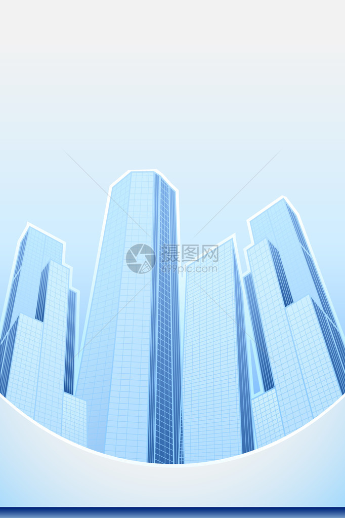 城市景观模板中的高现代建筑插图图片