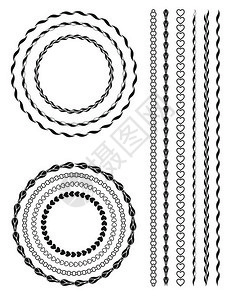 陈年装饰的矢量插图线形和弧形复图片